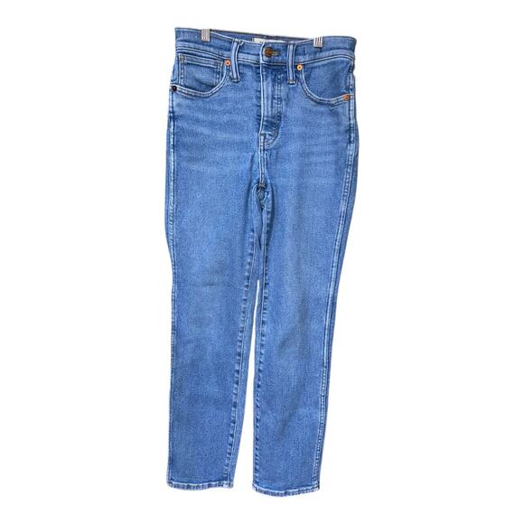 Madewell RoadTripper StoveTop Jeans Womens Sz24 Med Wash Straight Leg Stretch - Picture 1 of 8